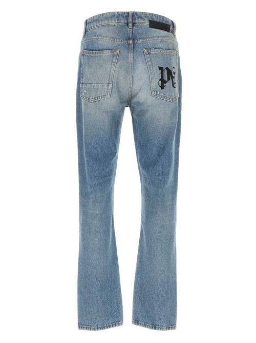 Jeans con stampa PALM ANGELS | PMYA039F24DEN0010503